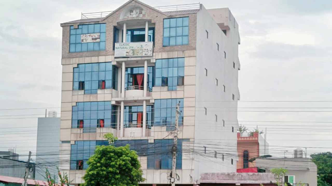 One of the call centres was operating out of this building in Butwal city in Nepal. The police arrested 120 people from here