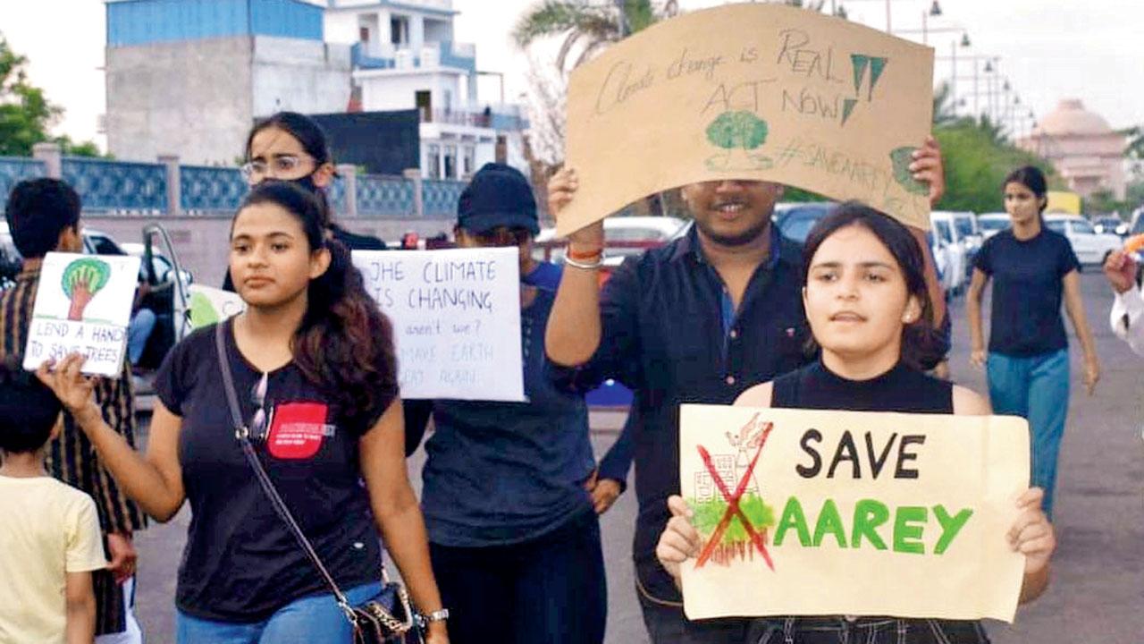The Fridays for Future protest in UP. PIC COURTESY/Twitter