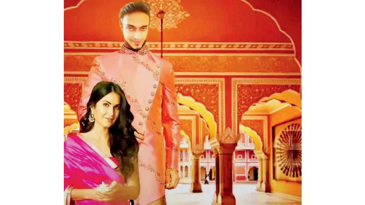 One of the morphed pictures where Manvendra Singh said he celebrated diwali with his `wife
