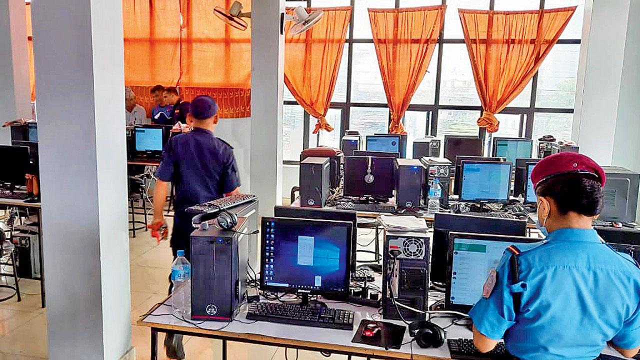 The call centre at Butwal. The Chinese nationals behind it are on the run