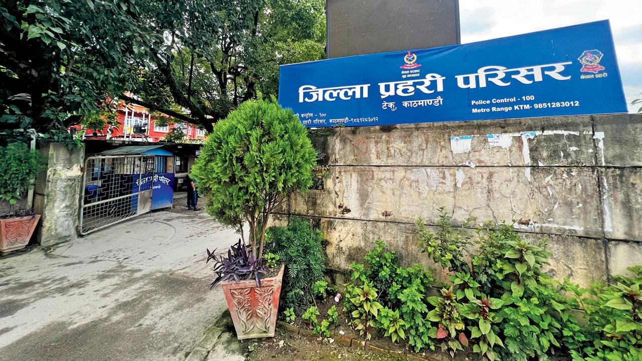 Kathmandu police headquarters. Cops have arrested 190 people so far