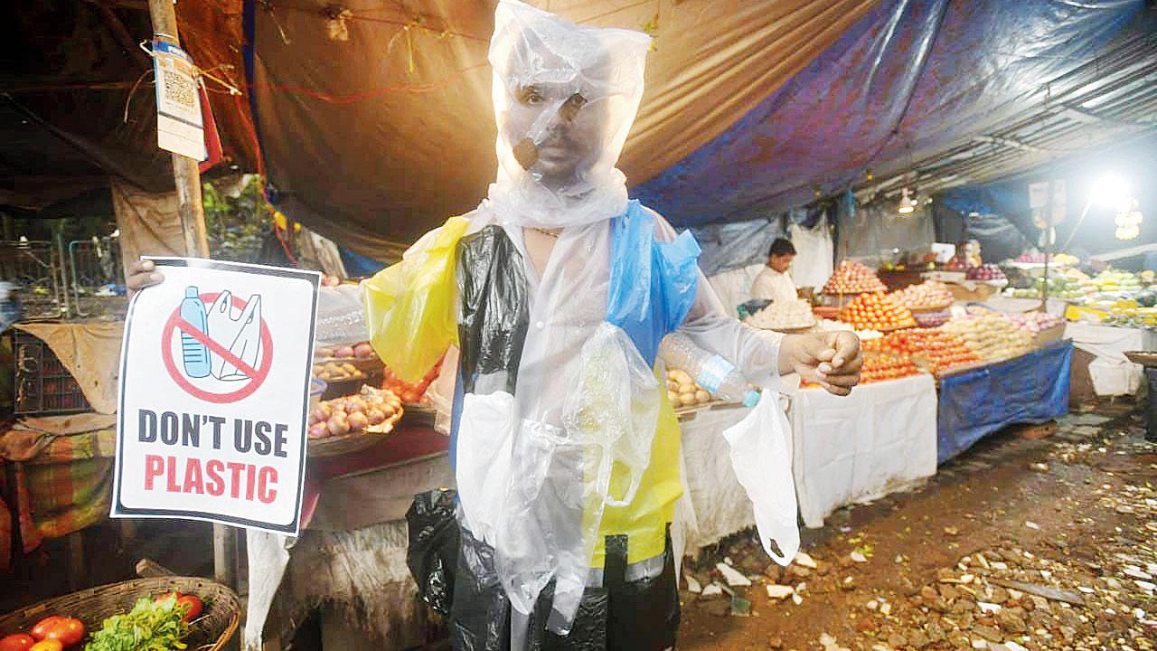 Ashok Kurmi in costume at Gandhi market 