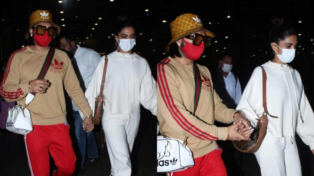 Viral Video: Ranveer Singh and Deepika Padukone turn heads with their airport look as they return from their vacation in the USA
