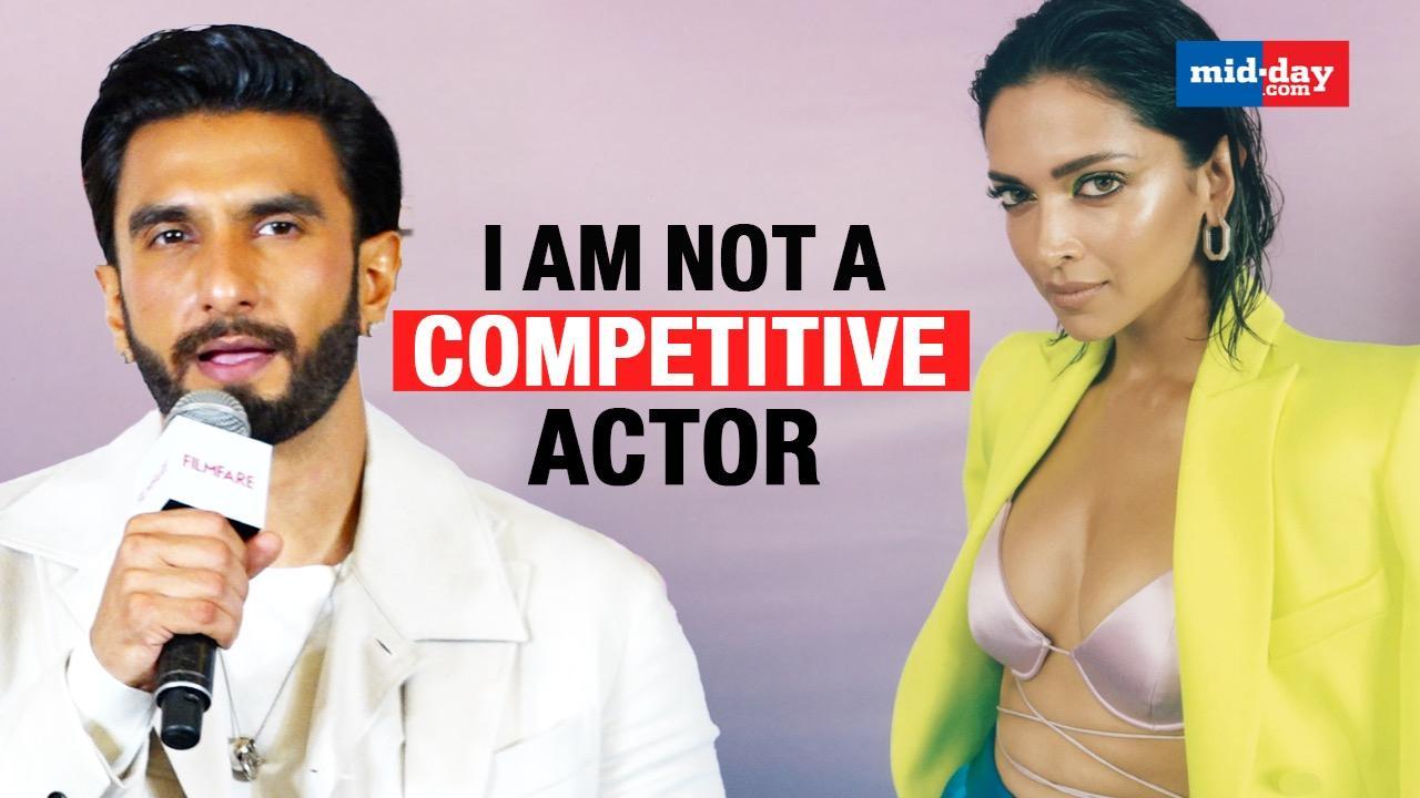 Ranveer Singh talks about on-screen competition with wife Deepika Padukone