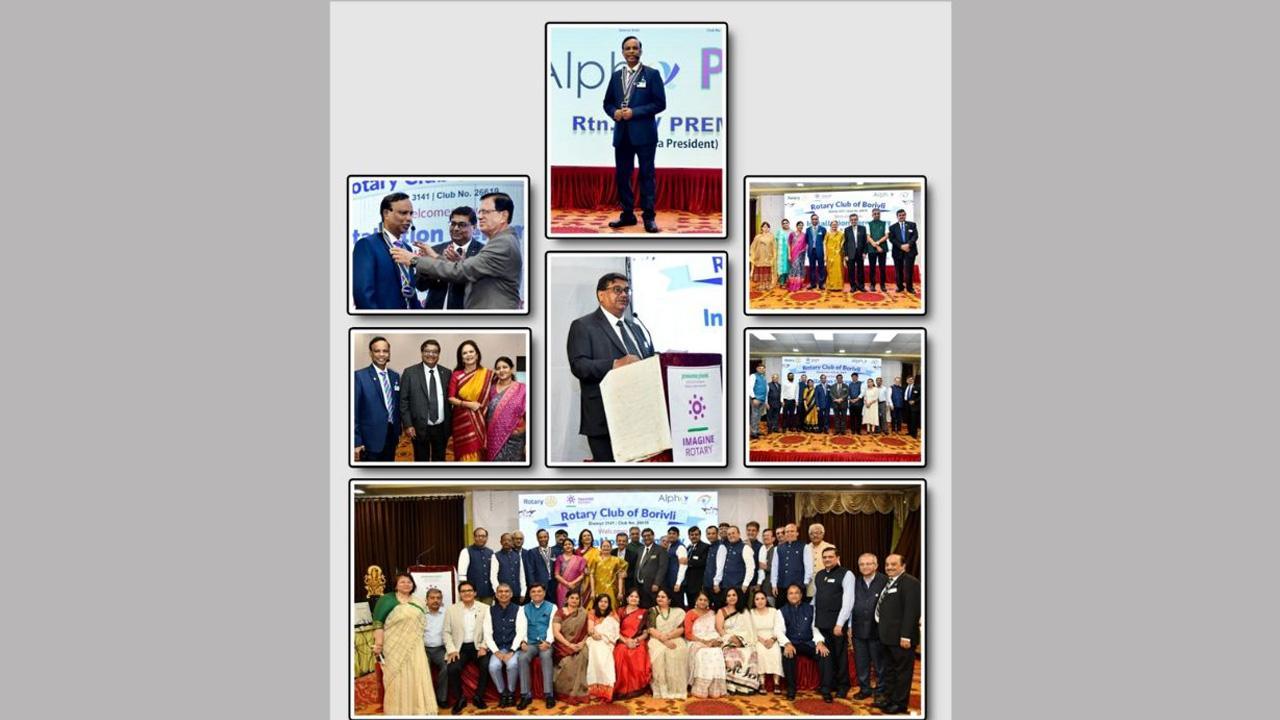 Rotary Club of Borivili installed K.V.Premraj as their 34th President at a glitt