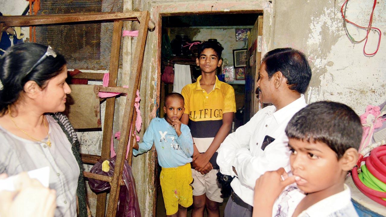 Vicky Ramkeval Gautam, 13, returned to his BMC-run school in Dharavi after a pandemic break when he had moved to his ancestral home. He says he wants to become a doctor because there are hardly any medical practitioners in his village in Uttar Pradesh’s Basti district