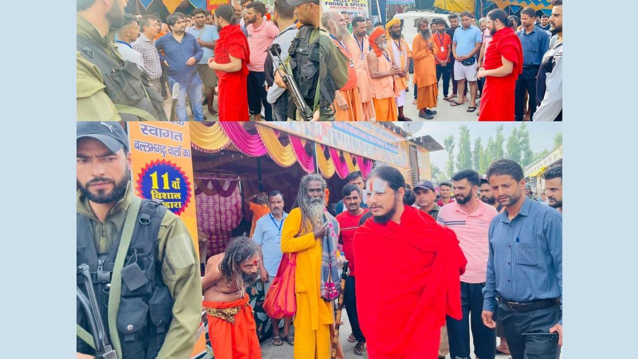 After Cloud Burst, Baba Swami Priyam Ji Visits Amarnath to Offer His Support and Prayers to the Devotees and Rescued Bhakts