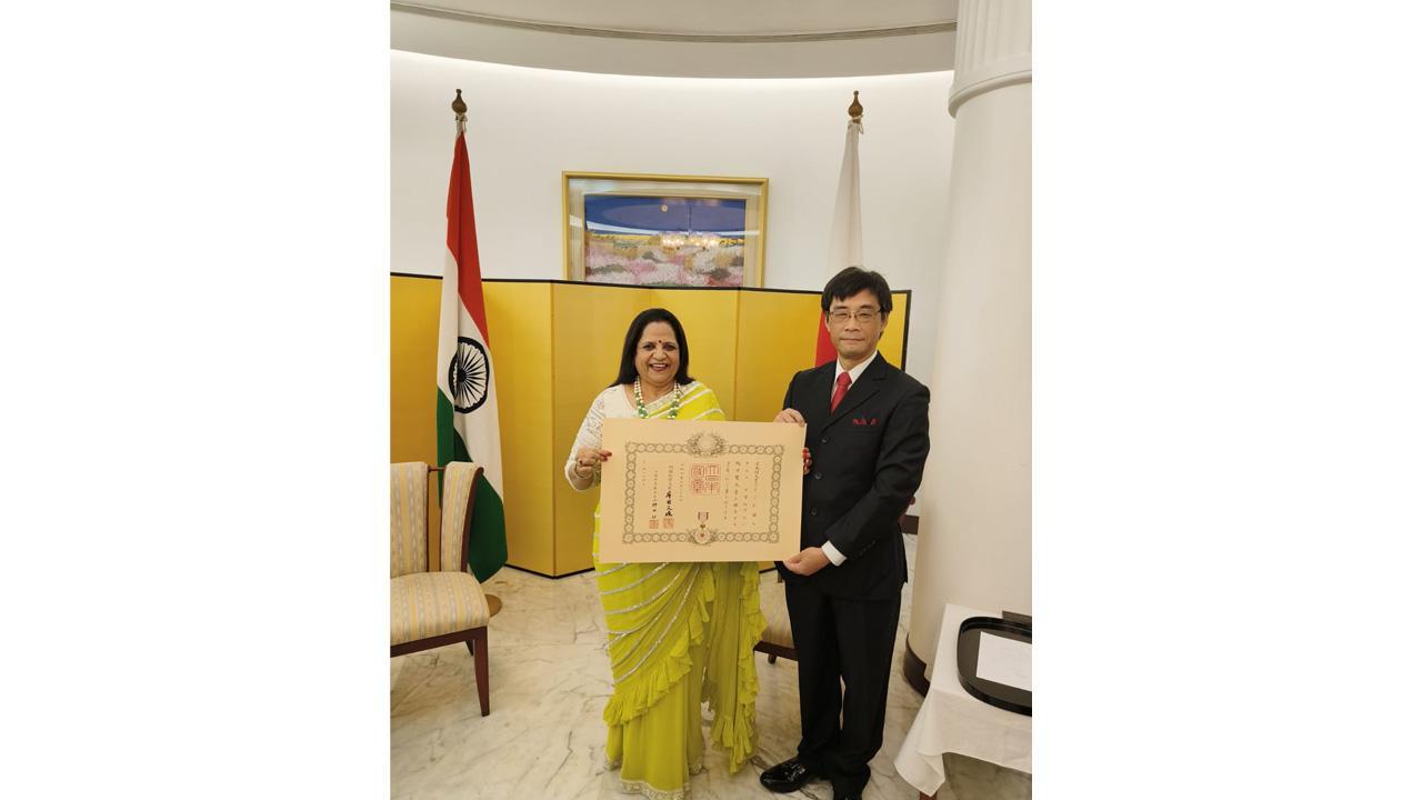2022 Spring Conferment Of Decorations Conferred Upon  Taruna Agarwal For Promoting Japanese Art In India
