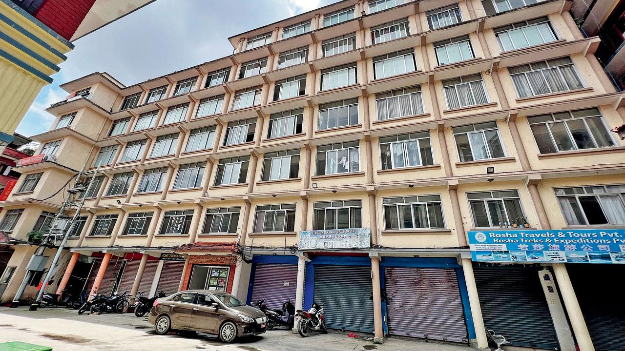 Four Chinese nationals were arrested from a call centre at this building at Thamel in Kathmandu