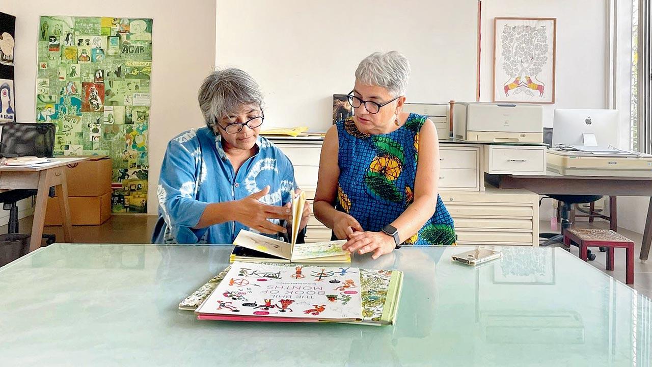 Co-founders V Geetha (left) and Gita Wolf, lead a collective of writers, designers, illustrators, artisans and bookmakers