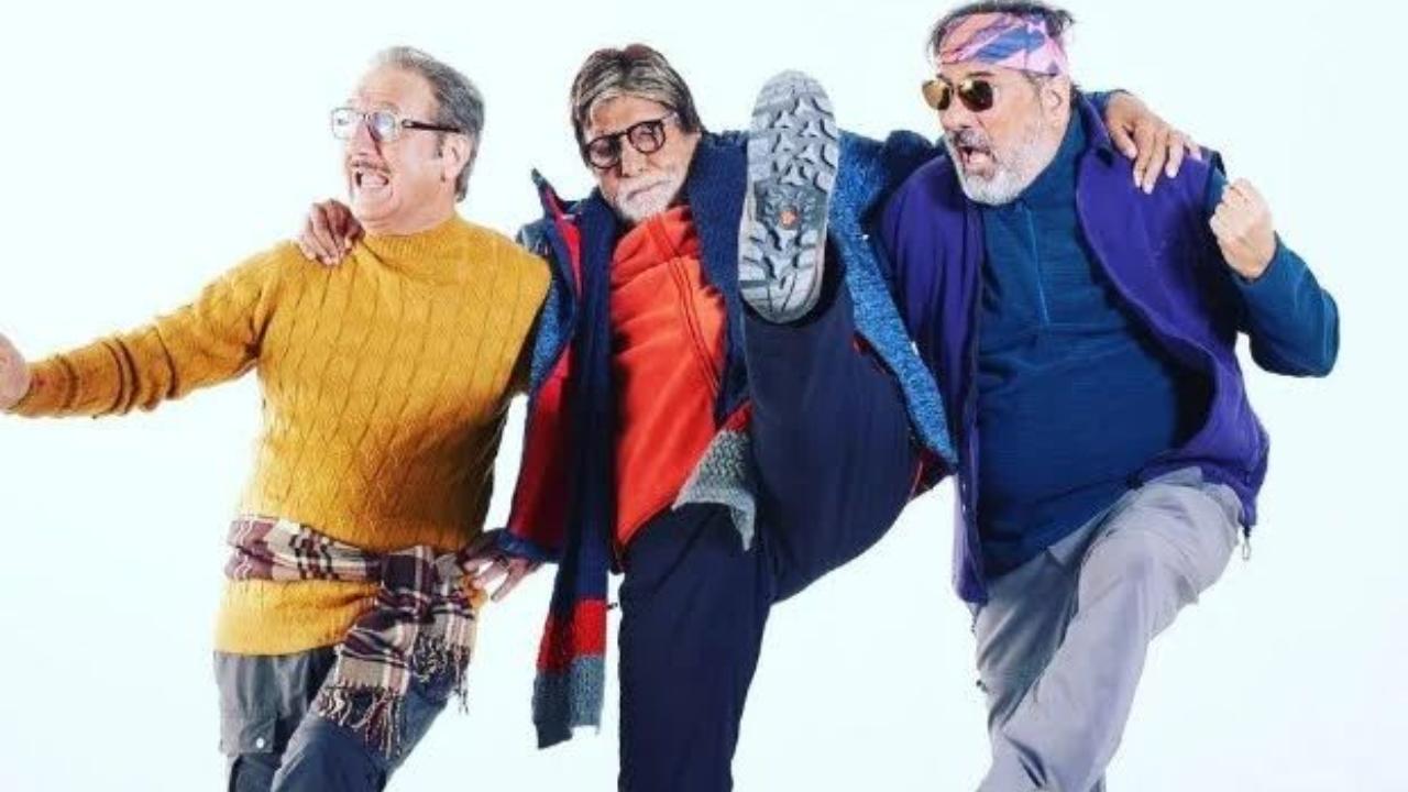 The film will see an interesting casting coup in the form of Amitabh Bachchan, Anupam Kher, and Boman Irani among others. Going by the BTS pictures, the veteran actors will be seen exploring fun and light-hearted characters The film will see an interesting casting coup in the form of Amitabh Bachchan, Anupam Kher, and Boman Irani among others. Going by the BTS pictures, the veteran actors will be seen exploring fun and light-hearted characters