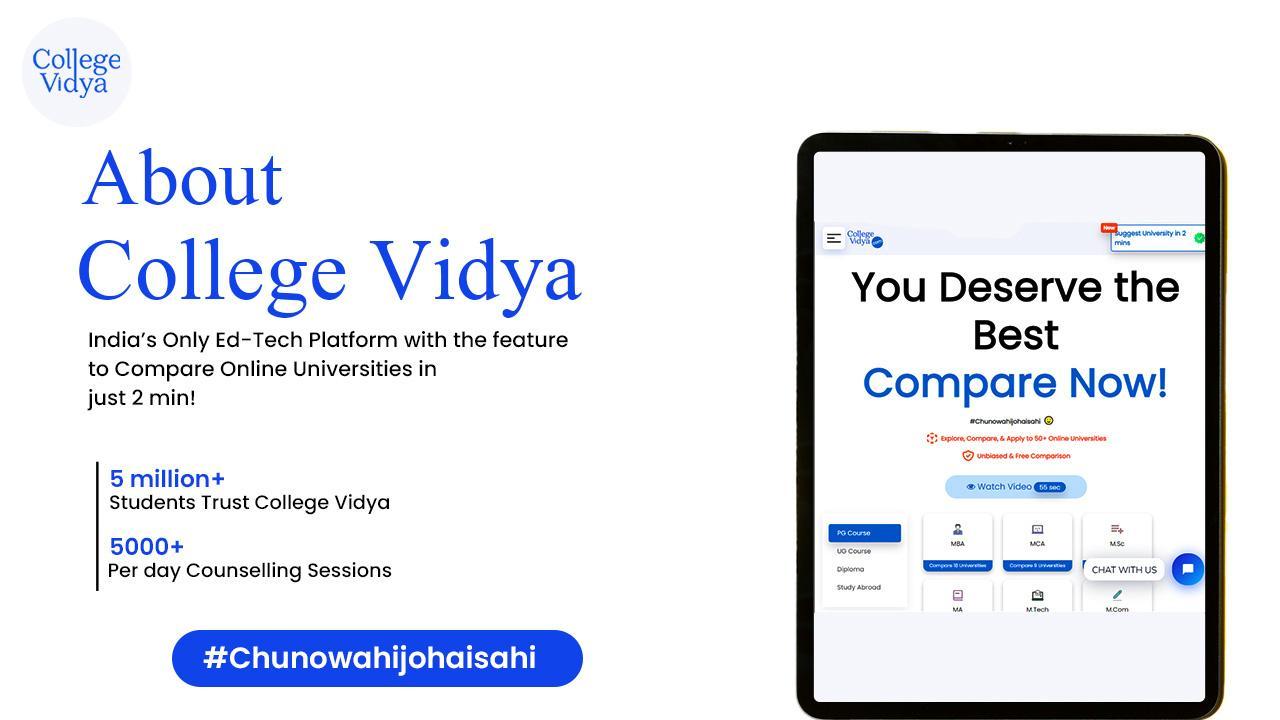 College Vidya Compare Feature Helping Thousands of Students Get The Right Online University