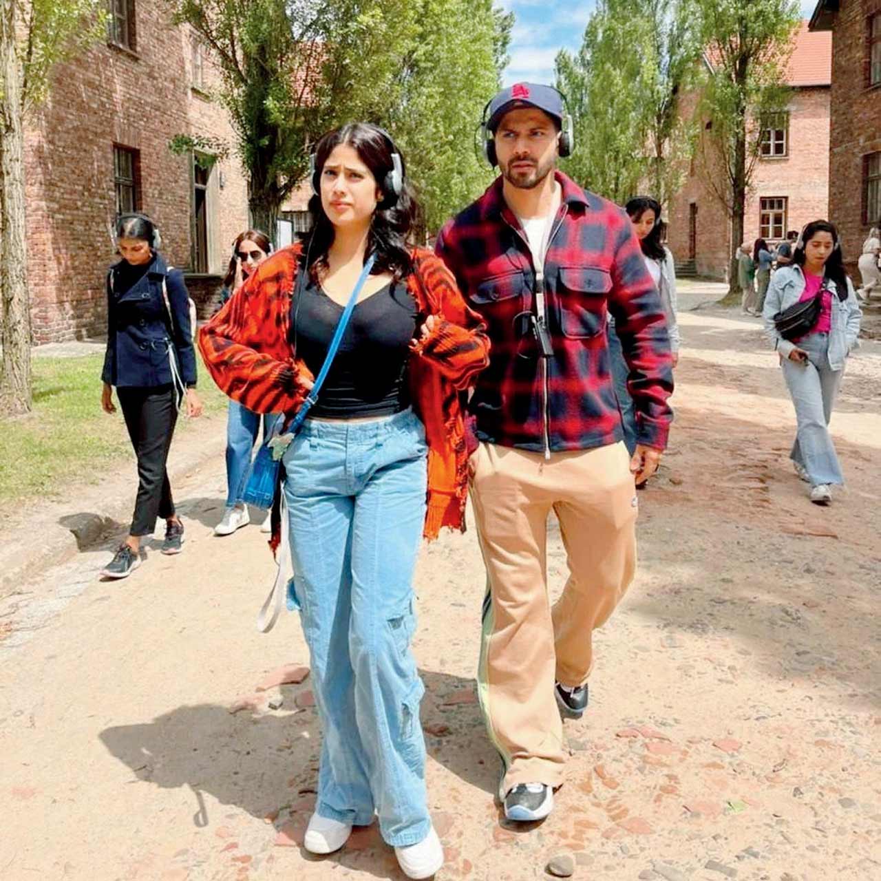 After shooting in Paris and Amsterdam, Varun Dhawan and Janhvi Kapoor are currently in Poland for the last leg of the European schedule of 'Bawaal'. The two actors visited the Auschwitz concentration camp that was operated by Nazi Germany in occupied Poland during World War II. Like most tourists visiting the landmark spot, the duo also underwent a quick lesson about the history of the place. Apparently, the Nazi camp sequences form crucial part of director Nitesh Tiwari’s narrative