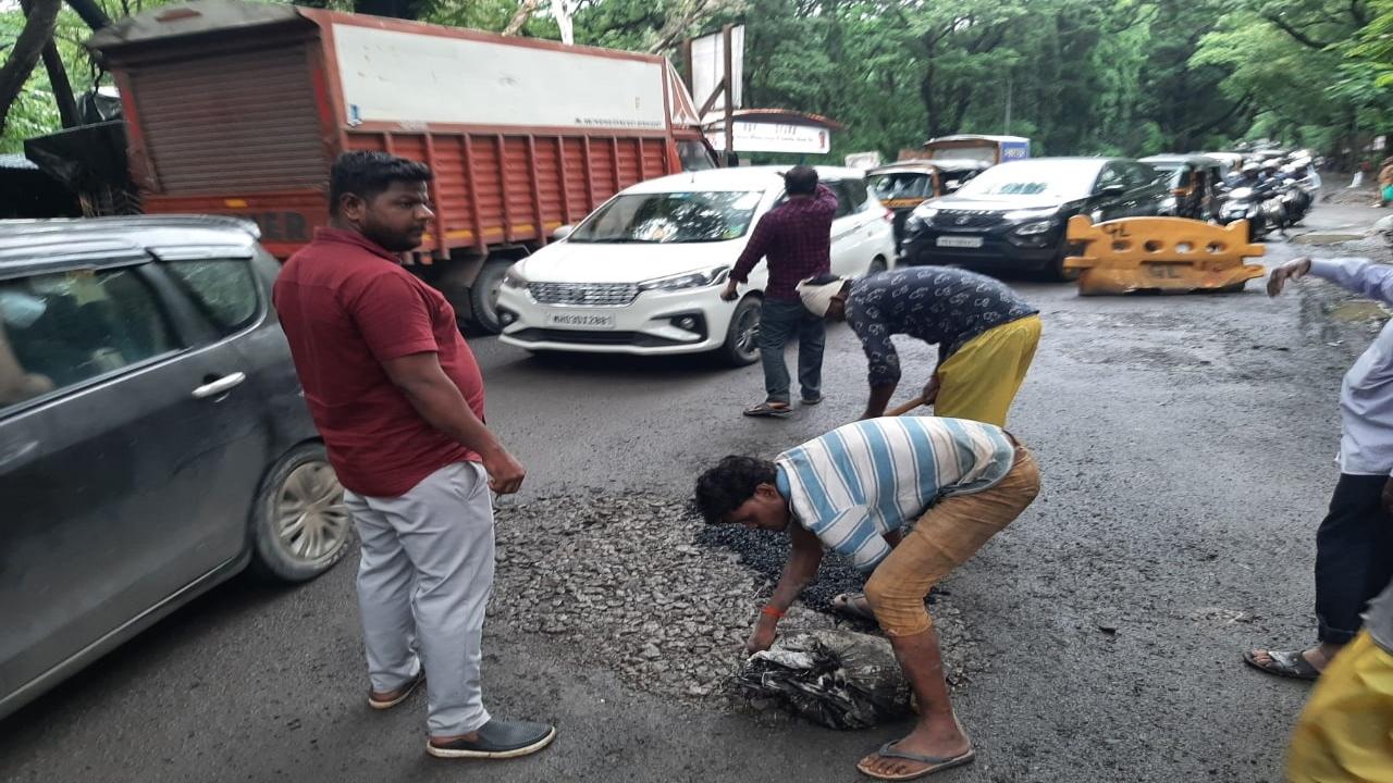 Mumbai has been witnessing heavy rains since July 4 and the process to fill potholes is already underway