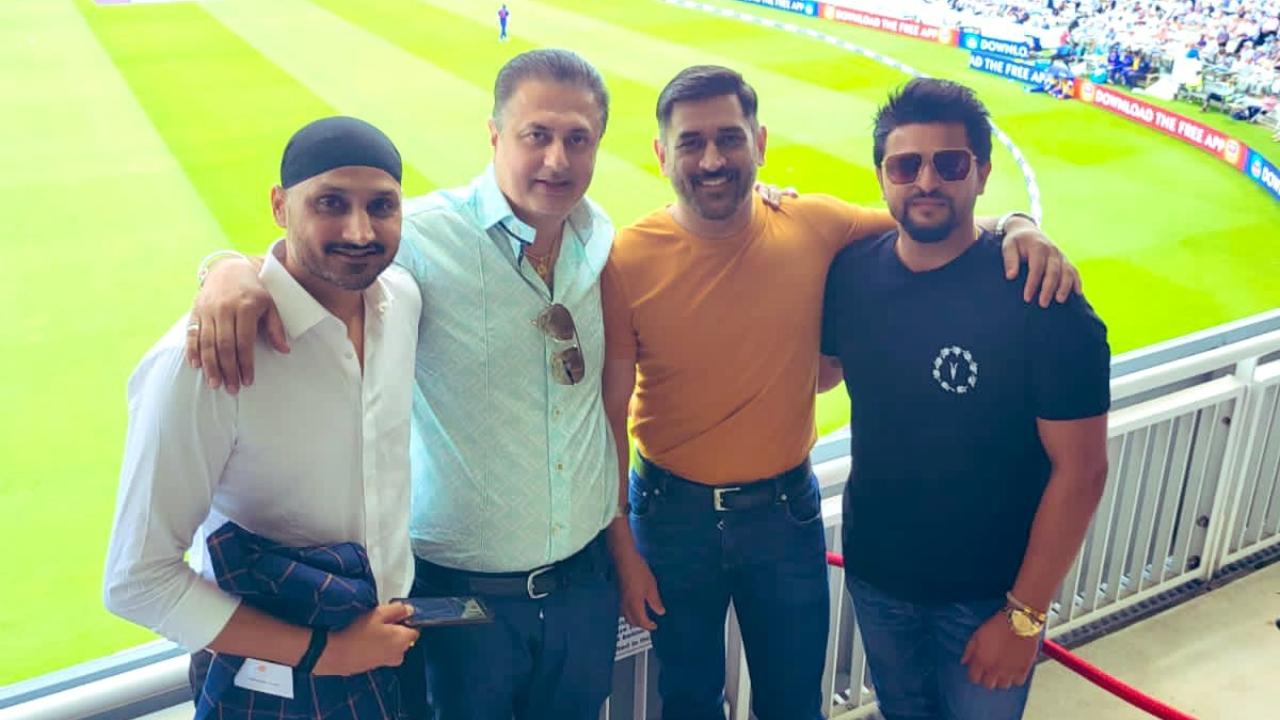 Dhoni and Raina were also joined by Harbhajan Singh at the iconic stadium