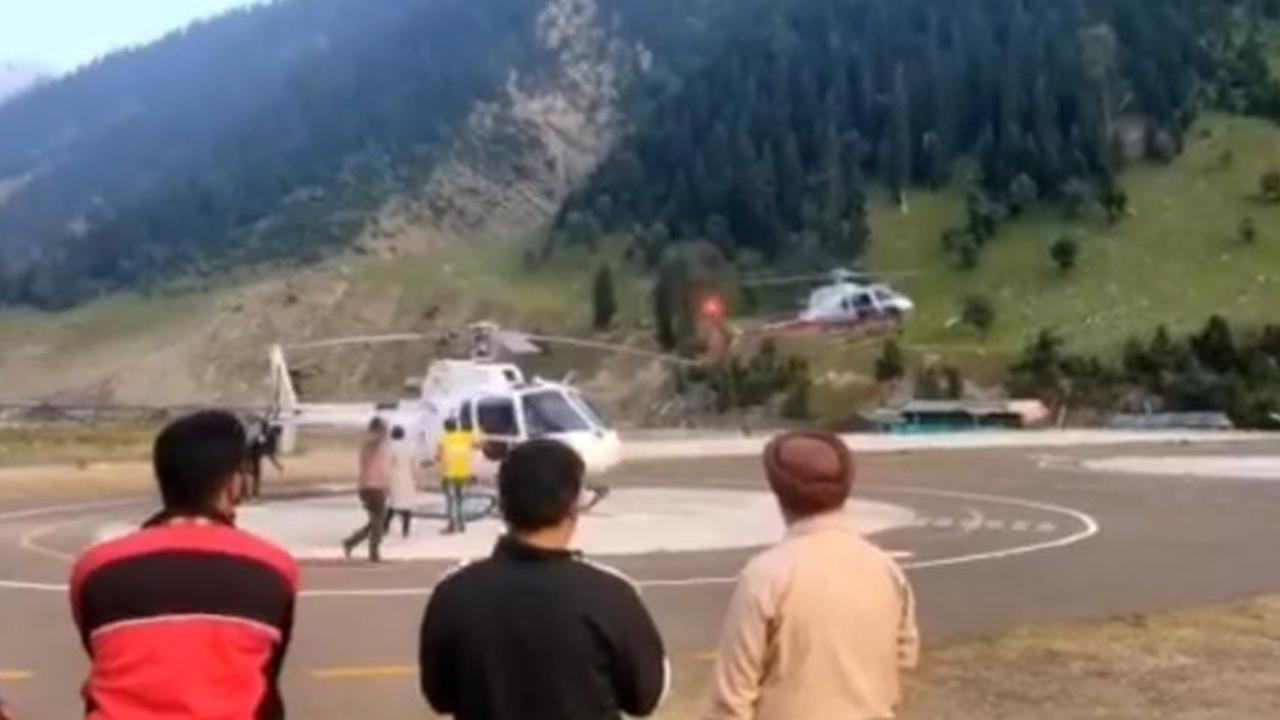 A team of Central Armes Police Force and the Indian Army acted swiftly and carried out the evacuation operation, which is currently underway. Pic/Pallav Paliwal