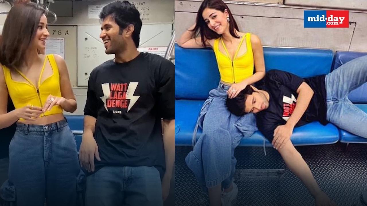 Vijay Deverakonda Rests on Ananya's Lap, Holds Her Hand as They Travel in Train