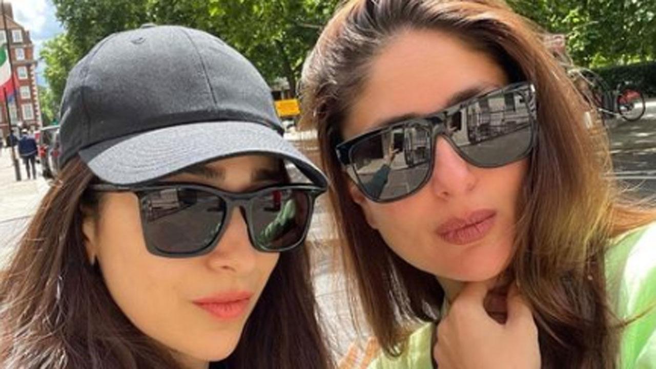 'Reunited,' writes Karisma Kapoor as she clicks a selfie with sister Kareena in London