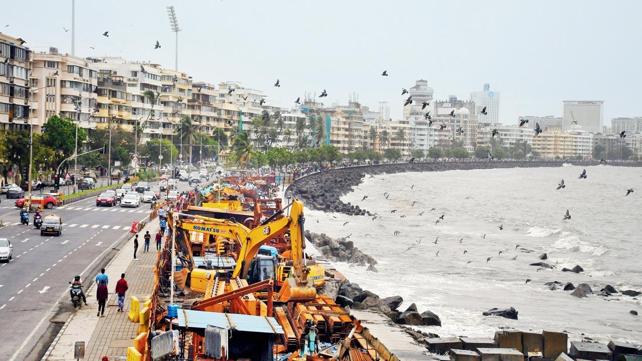 Mumbai: BMC brings back wave-breakers on Marine Drive