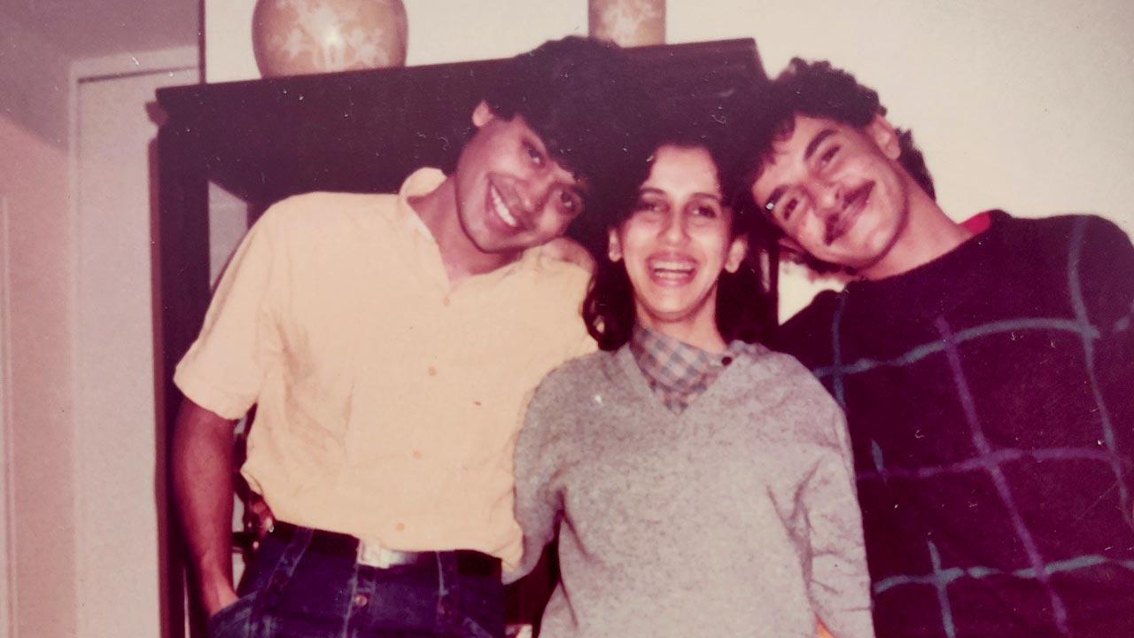 Christmas of 1985, with Shahab’s sister Shaida  