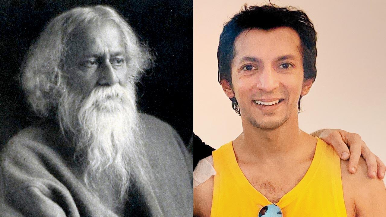 Tagore; (right) Anshuman Jha