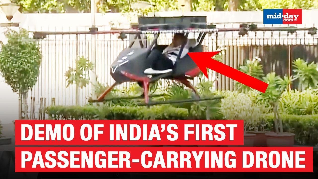 Demo of India’s first passenger-carrying drone
