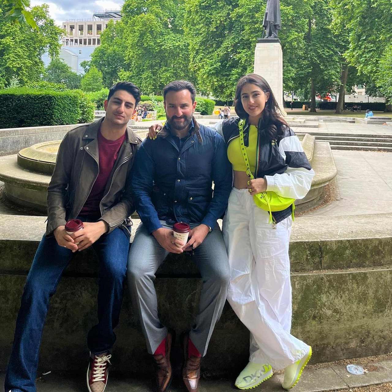 In the picture, Sara, Ibrahim, Saif and Jeh could be seen spending quality time in London, England