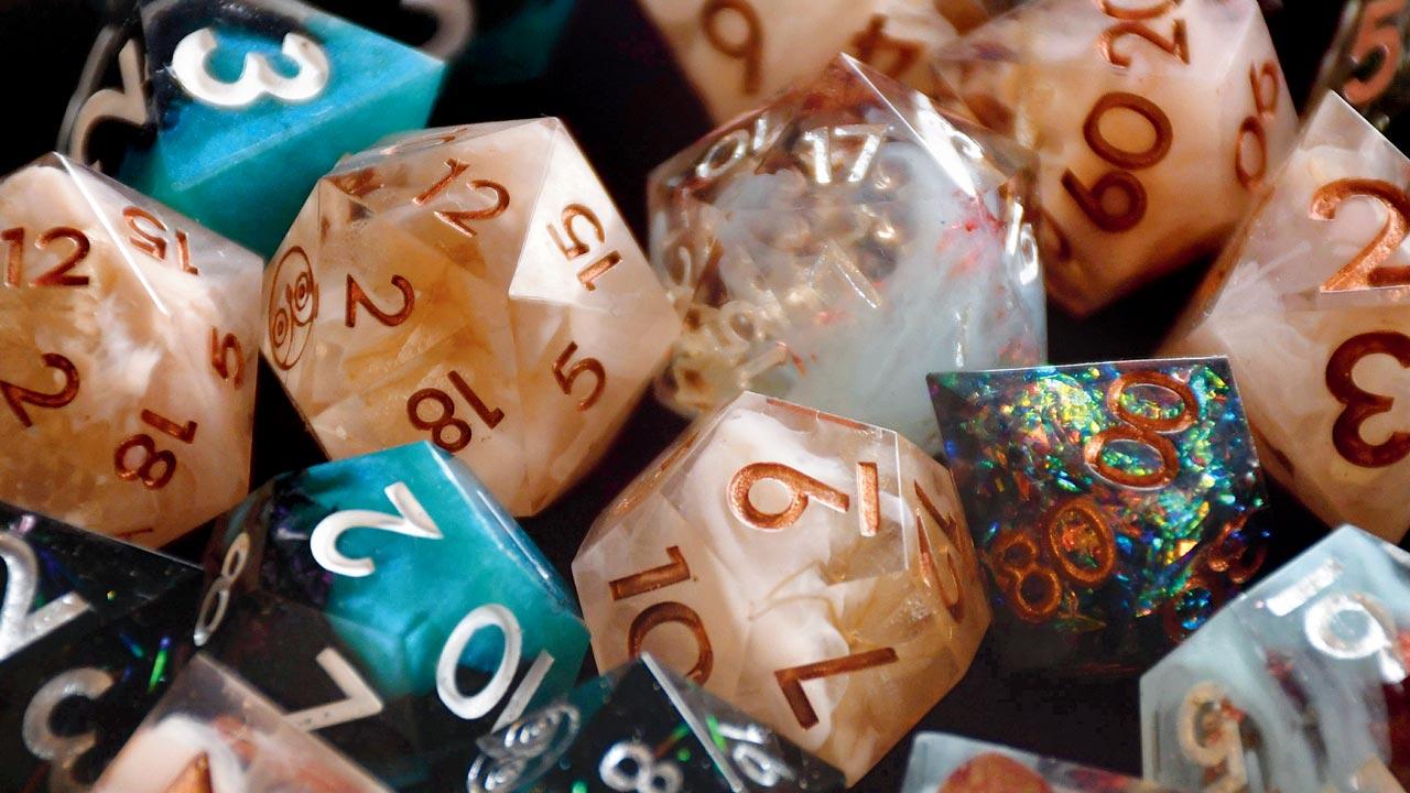 Indrani Ganguly has been making handmade dice which are a crucial part of a D&D game