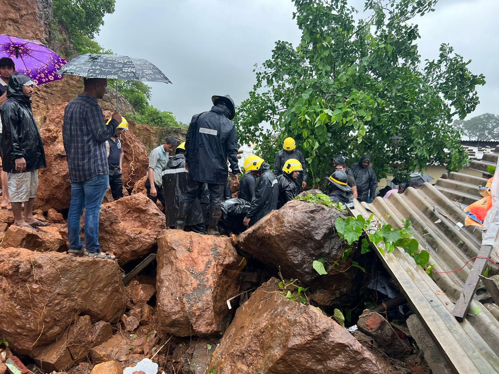 The district, located about 100 km from the state capital Mumbai, has been witnessing very heavy rains since Tuesday night which caused water-logging in many low lying areas.