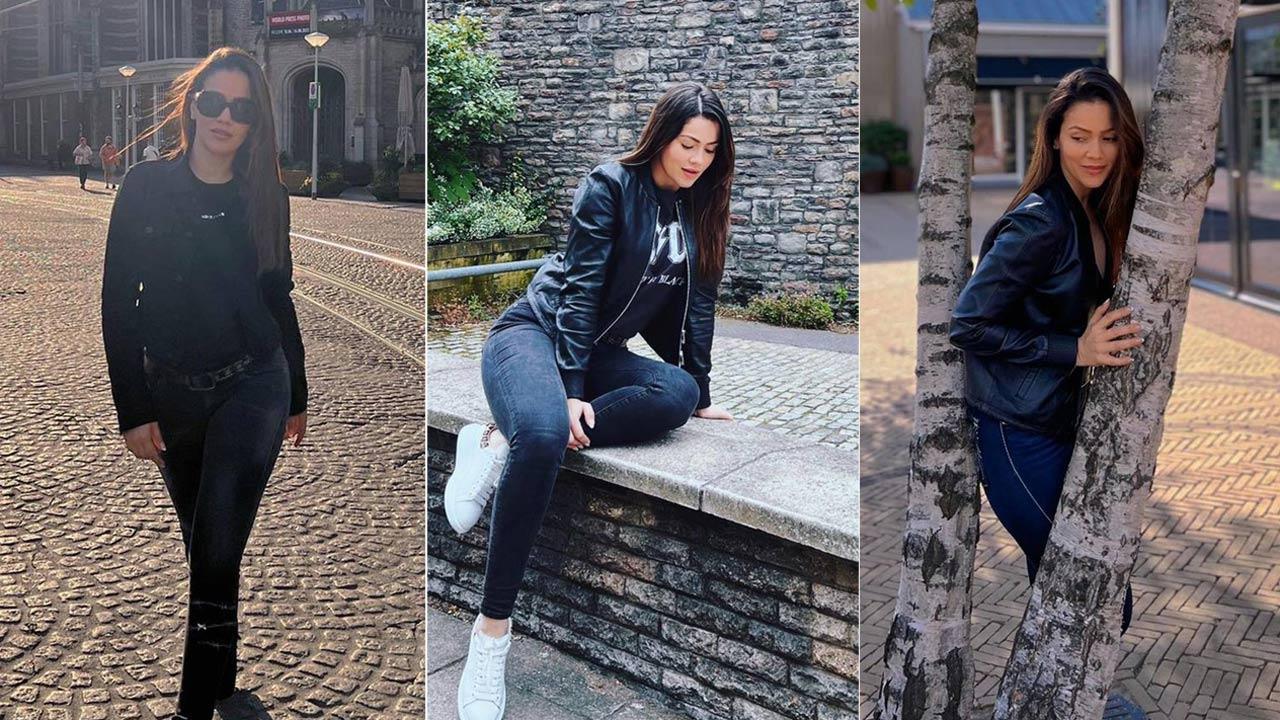 Waluscha De Sousa looks stunning in black attire as she holidays in Amsterdam