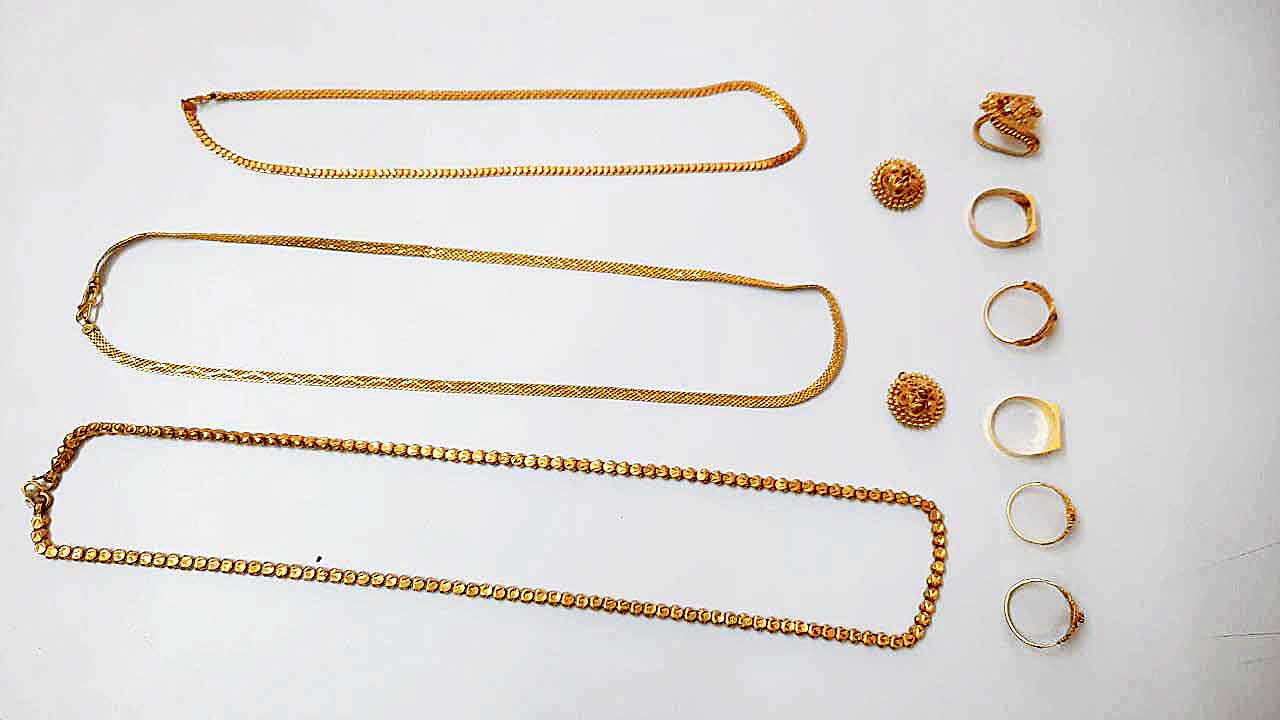 The jewellery that was recovered