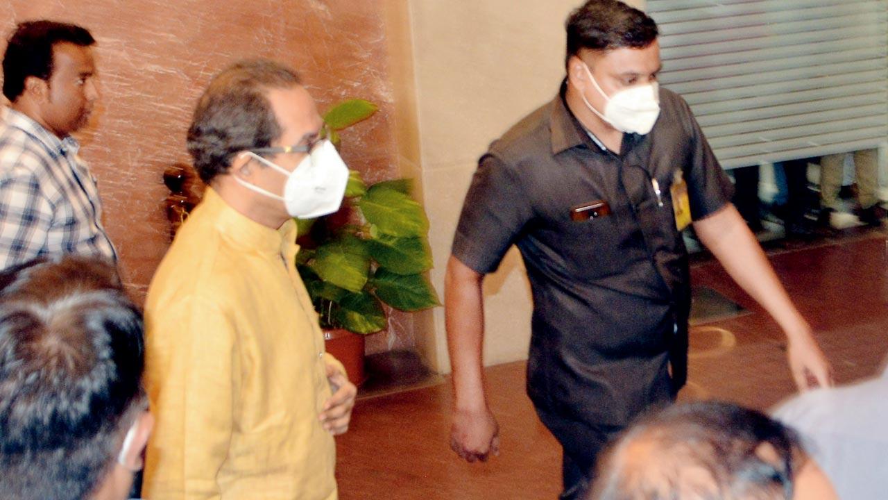 Uddhav Thackeray at Mantralaya, on Wednesday.  Pic/Sayyed Sameer Abedi