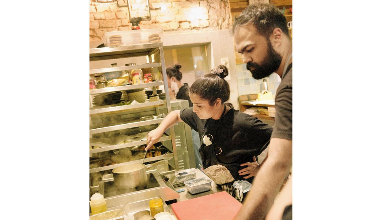 The prep for Sienna Cafe’s pop-up