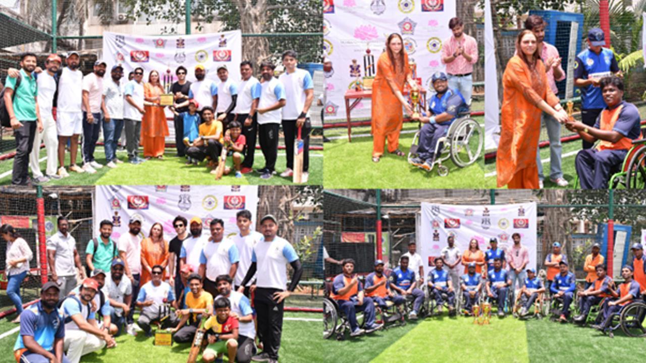 Nidarshana Gowani Organizes Kamala Cricket Tournament with special match between Mumbai Wheelchair Cricket Teams.