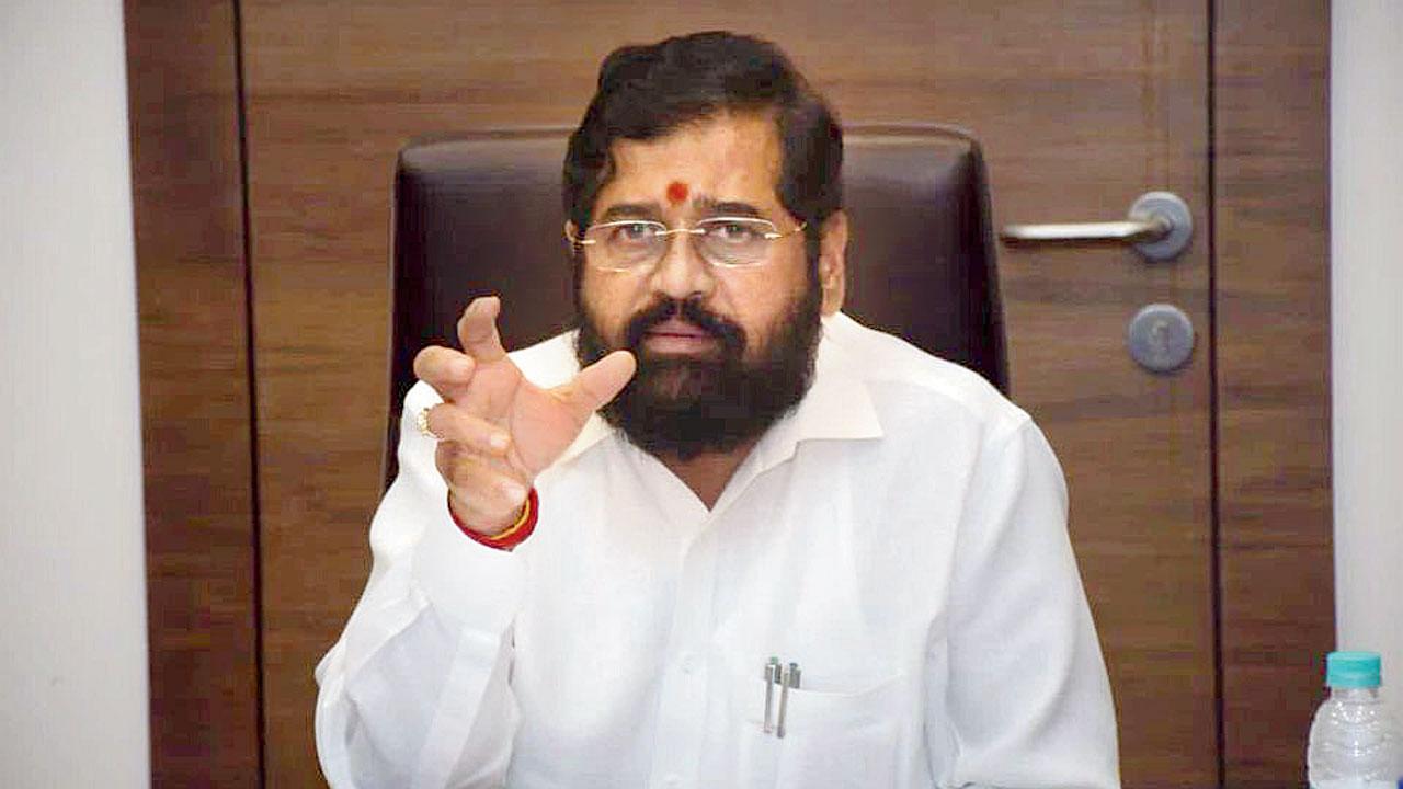 Eknath Shinde has been a disciple of Sena’s late maverick leader Anand Dighe. Pic: Eknath Shinde/Twitter