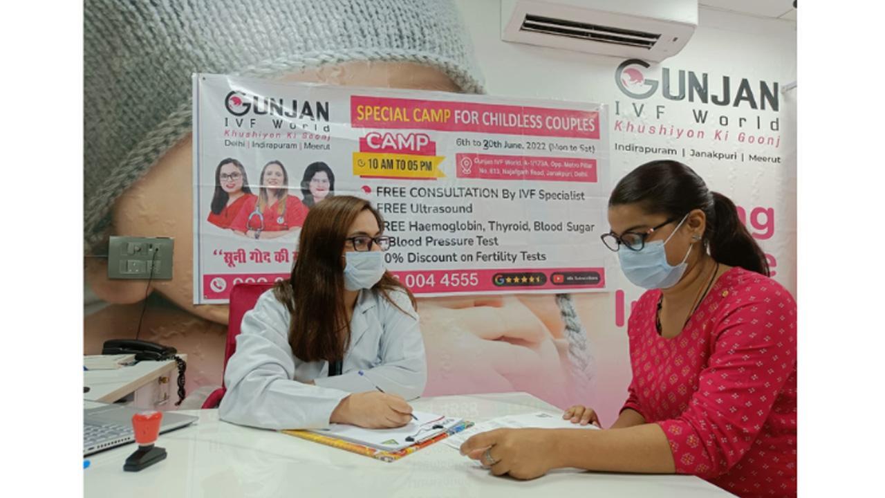 Free Health camp by a Delhi-based fertility center Gunjan IVF World creates a stir.