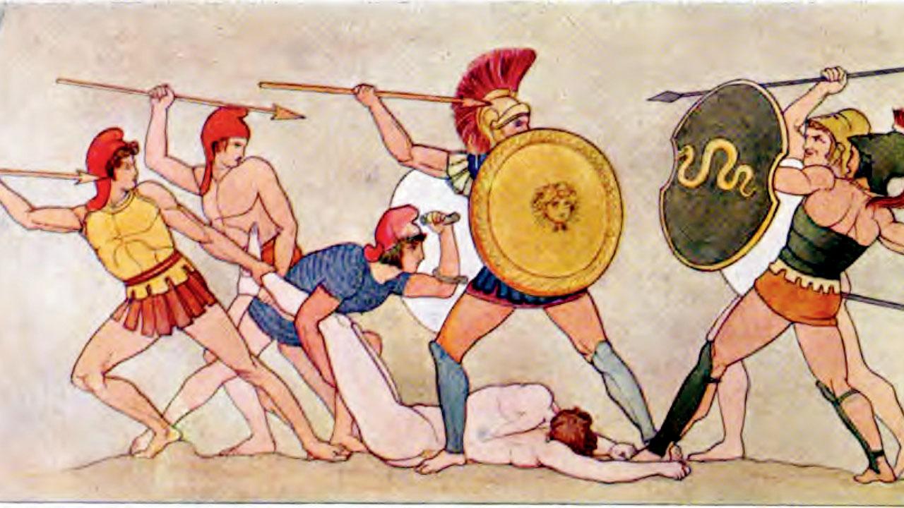 An painting from a story of a Iliad, 1892