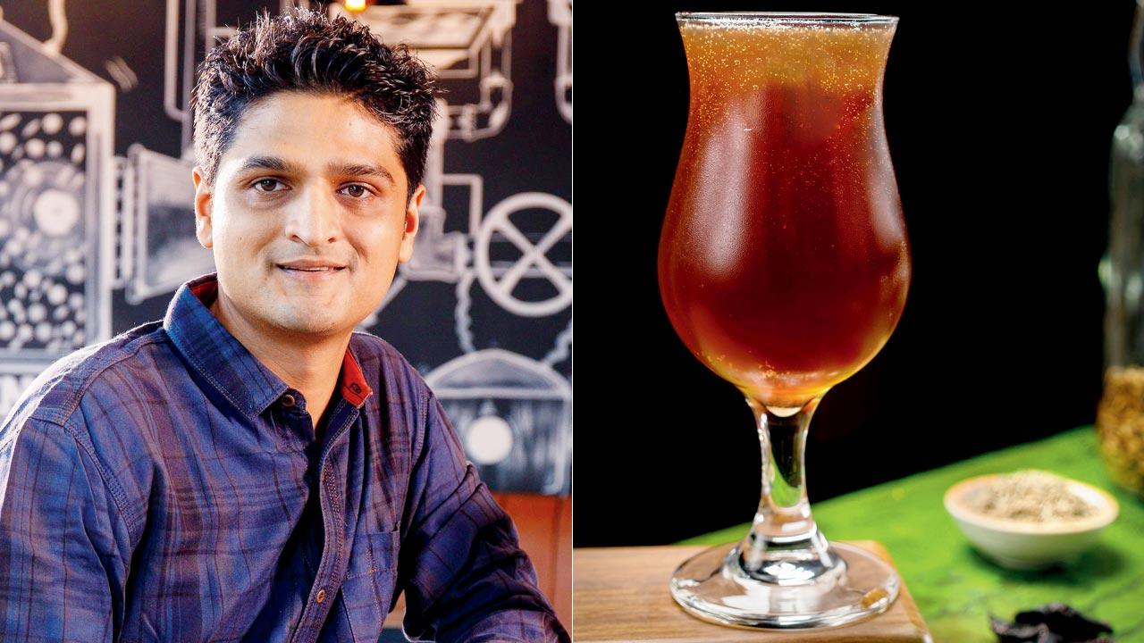 Nayan Shah; (right) Kokum cider by Drifters Breweries