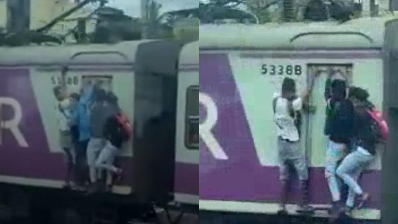 Man in viral video falling off running Mumbai local train booked for negligence, doing stunt
