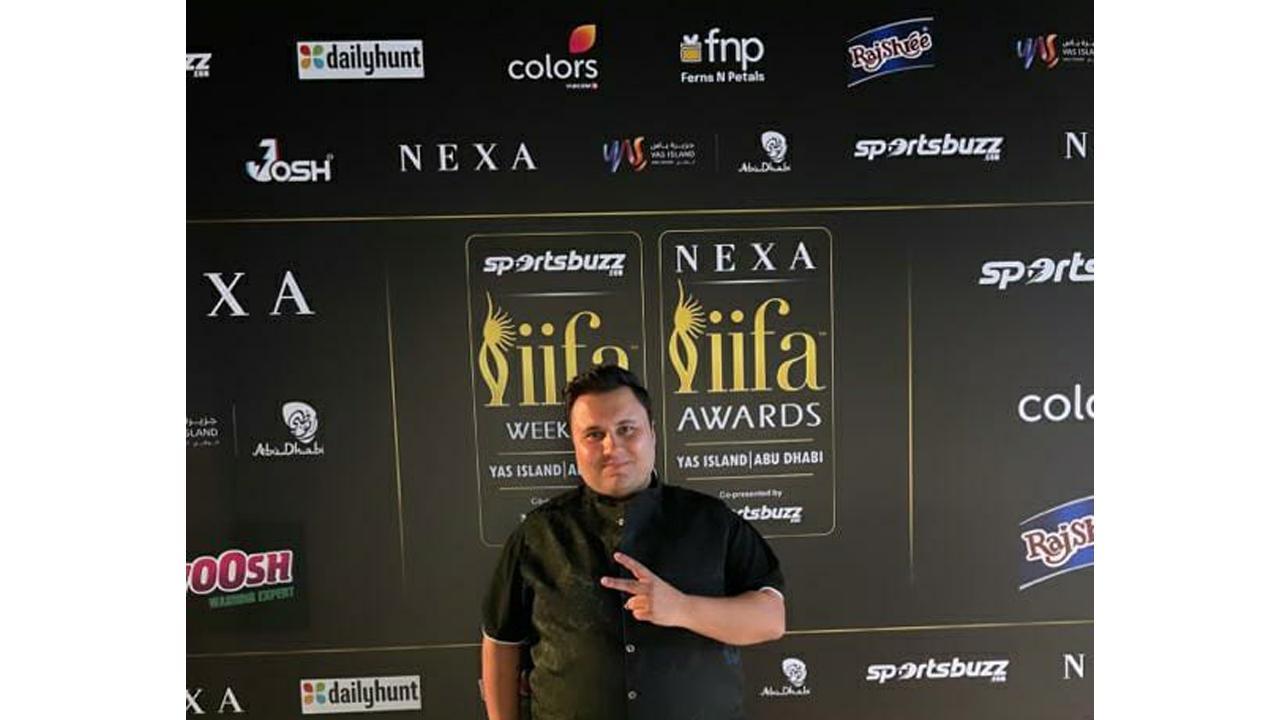 Producer Nickky bhagnani of Nicky Vicky Bhagnani films spotted in abu dhabi as he walked the green carpet of 2022 IIFA