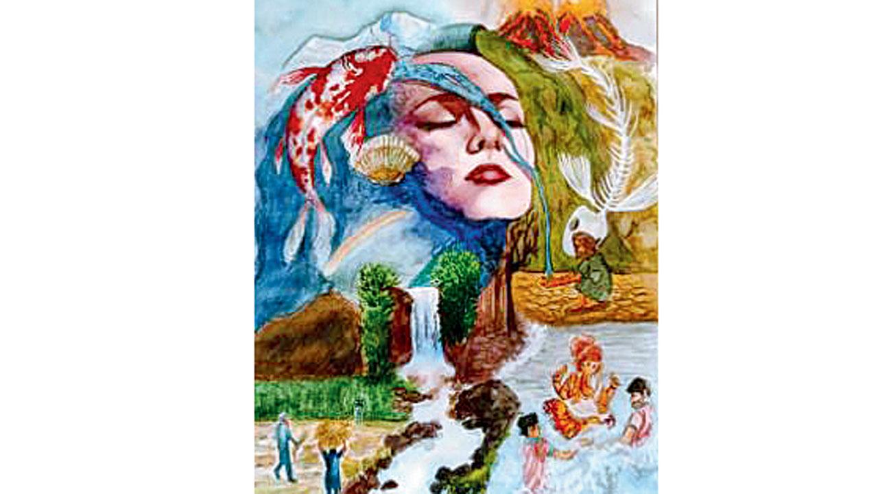 Regressed by Nisha Amol Rode, 16, from Navi Mumbai, which is part of the exhibition. PIC COURTESY/The artist  and Living Waters Museum