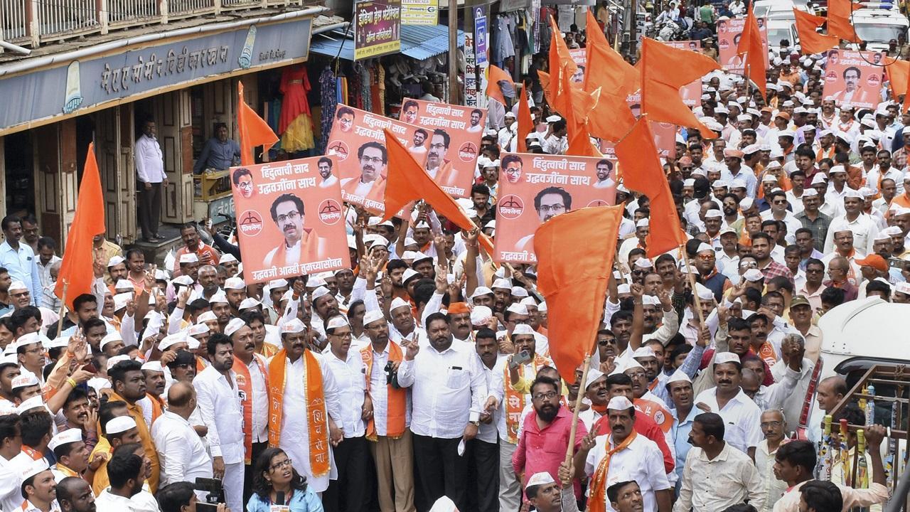 Maharashtra political crisis: Shiv Sena workers vandalise board at rebel MLA Mangesh Kudalkar's office in Mumbai