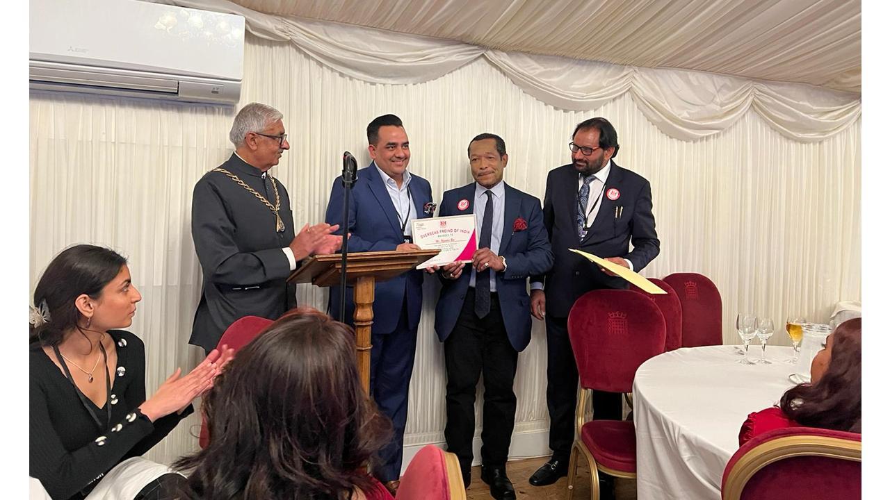 Upendra Rai got felicitated for journalism in the British House of Lords 