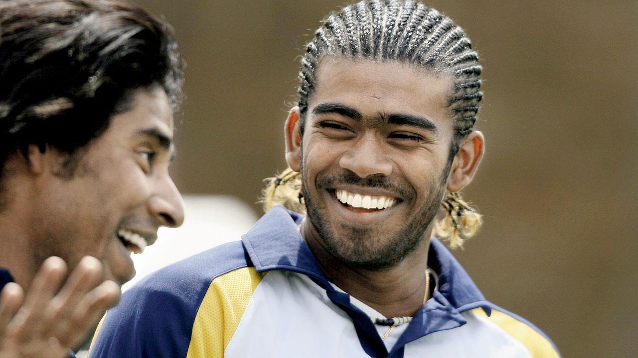 Chaminda Vaas (left) with Lasith Malinga. Pic/Getty Images