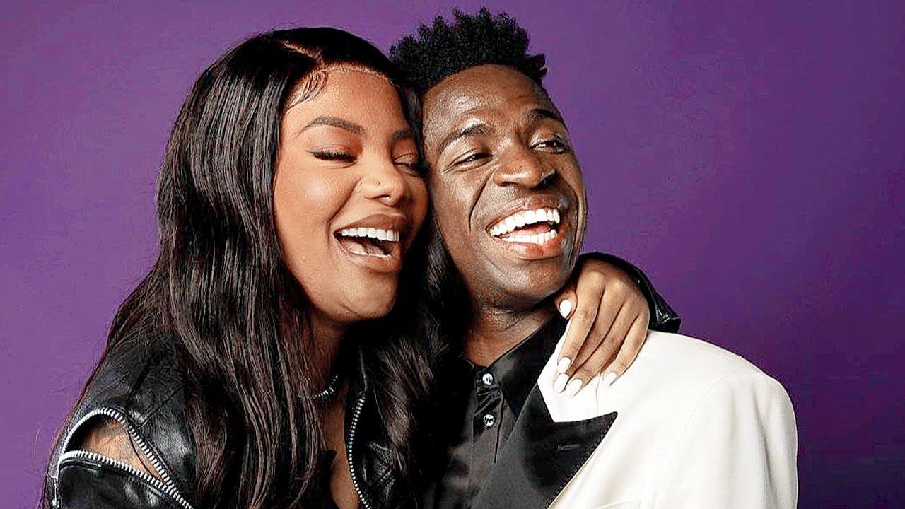 Real Madrid winger Vinicius Jr shakes a leg with pop star Ludmilla