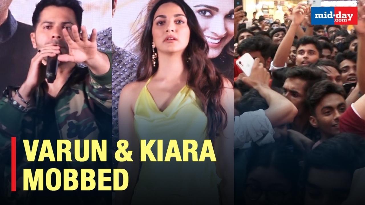Varun Dhawan and Kiara Advani Get Mobbed Post Event At A Mall