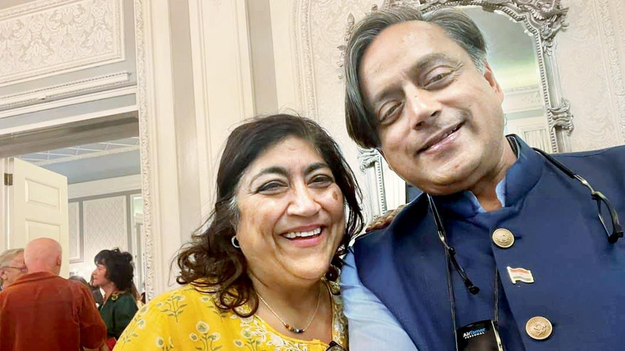 Gurinder Chadha and Shashi Tharoor. Pics Courtesy/Facebook