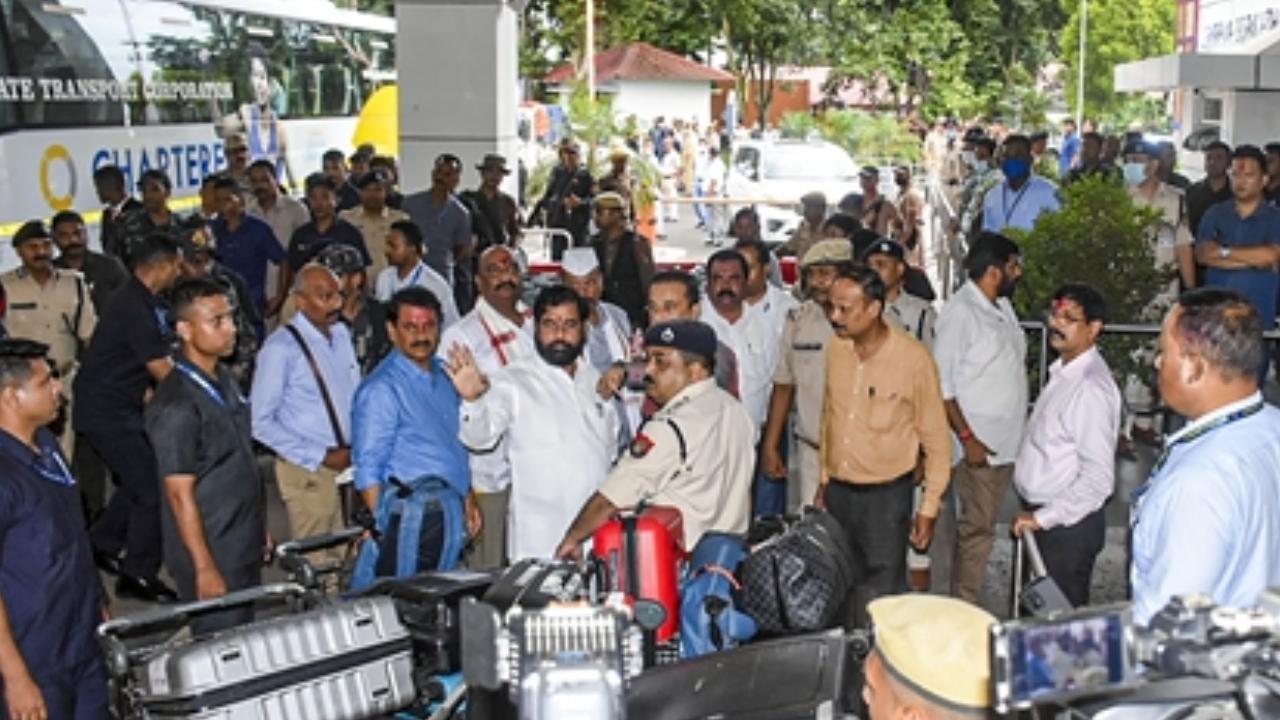 Maharashtra political crisis: Rebel Sena leader Eknath Shinde leaves Goa for Mumbai
