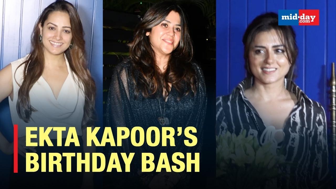 Ekta Kapoor Spends Bday Eve In A Black Shimmery Dress, Chills With Ridhi Dogra