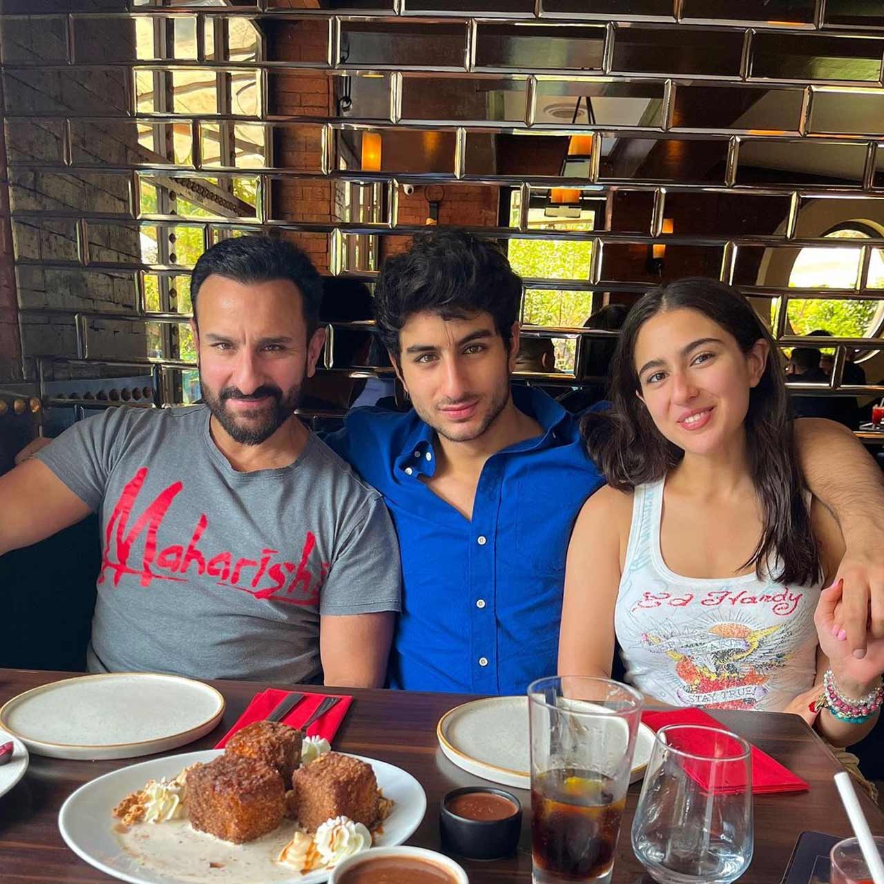 On the occasion of Father's Day, actor Sara Ali Khan took to her Instagram handle to wish her father Saif Ali Khan a happy Father's Day. The 'Atrangi Re' actor shared a sweet photo of herself with her Abba and her younger brother Ibrahim Ali Khan. She simply captioned the post, 
